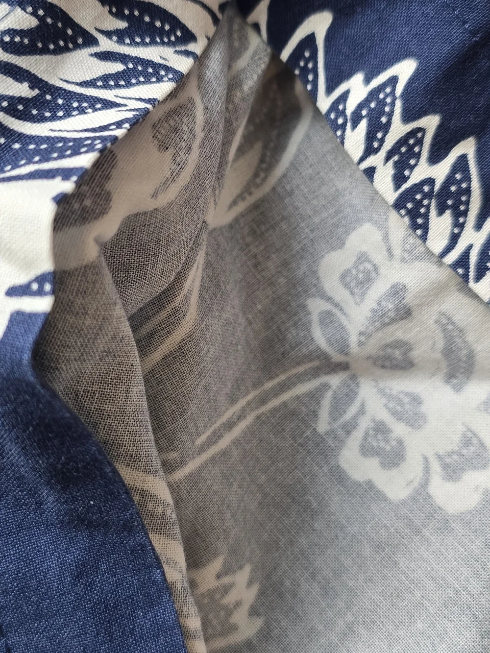 Thick Cotton Blue and White Floral Duvet Cover and pillowcase Set